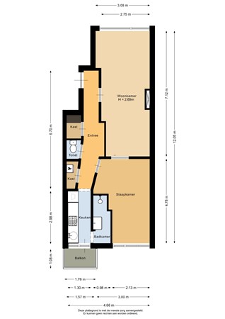 Floorplan - Noorderhavenkade 34B, 3038 XJ Rotterdam